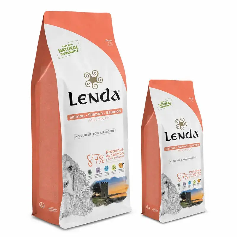 Lenda für ausgewachsene Hunde, Lachs, 12 kg + 2 kg