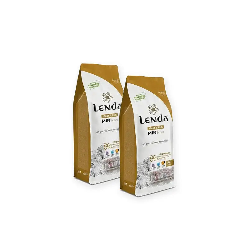 Lenda Hundefutter Mini mit Fleisch und Fisch, 2×2-kg-Packung