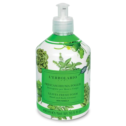 L'Erbolario Hand- & Körperseife Fresh Foam Leaves, 490 ml