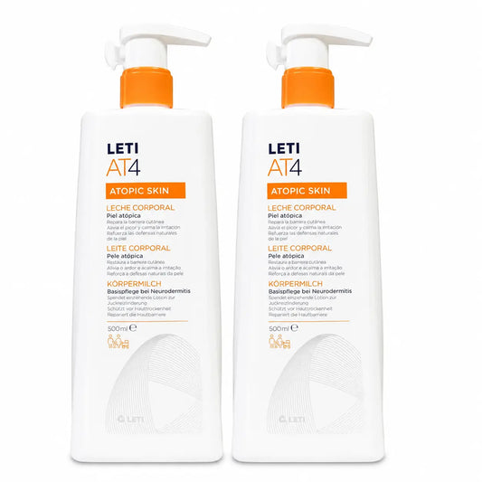 Leti At4 Körpermilch Atopische Haut 500 ml Packung 2