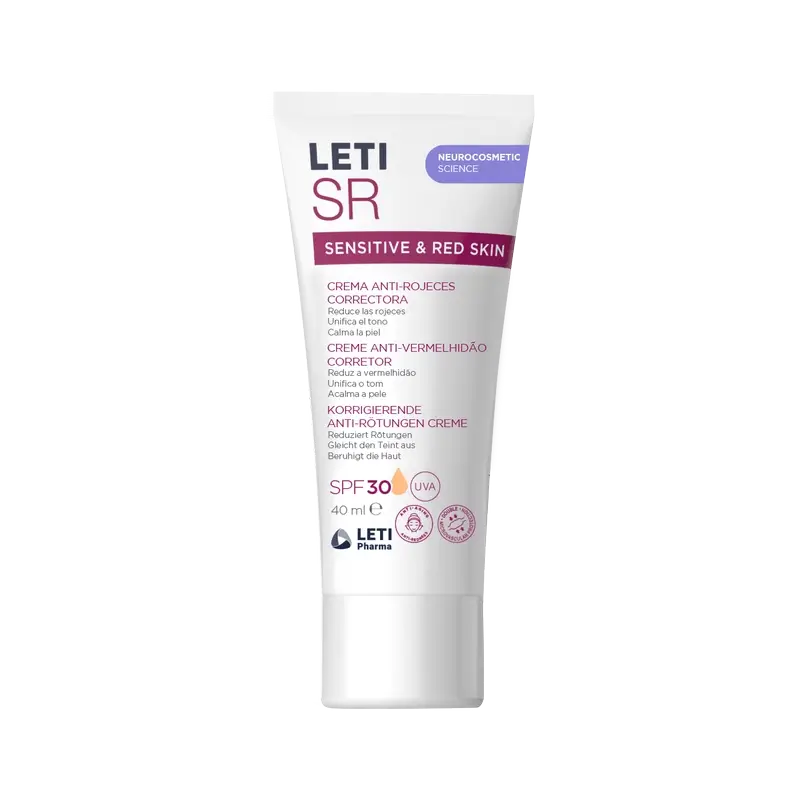 Leti Sr Antiredness Korrekturcreme Spf30 mit Farbe , 40 ml