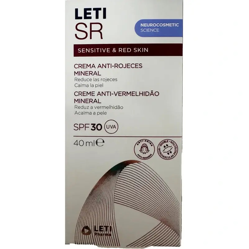 Leti Sr Antiredness Mineral Creme Spf30 , 40 ml