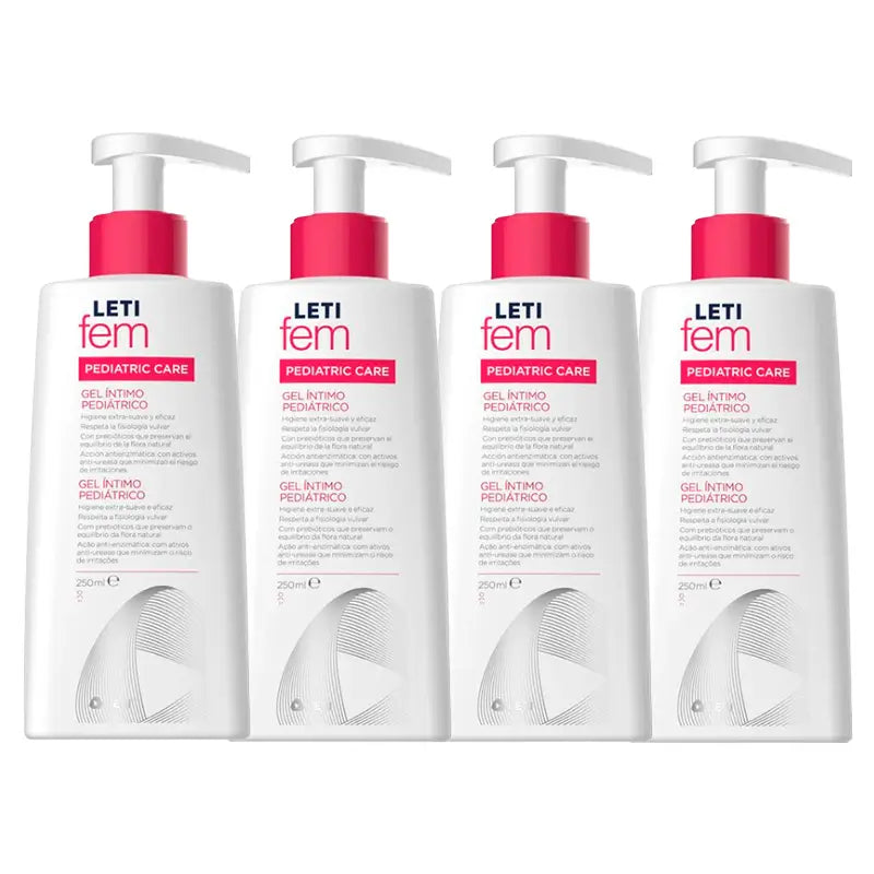 Letifem Pack Pädiatrisches Intimgel, 4 x 250 ml