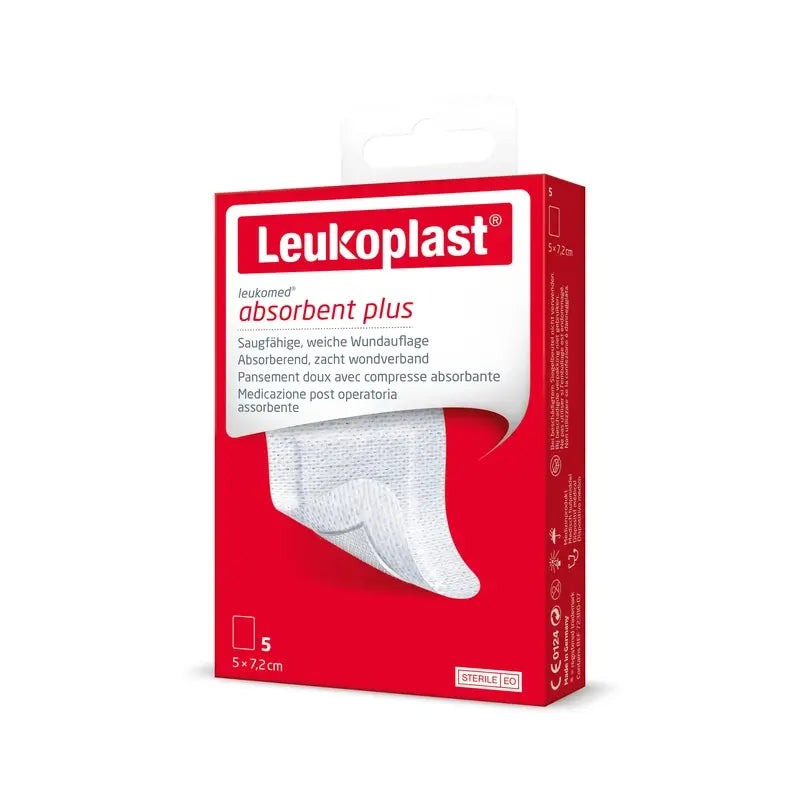 Leukoplast Leukomed, 5 Cm X 7,2 Cm, 5 Stück.