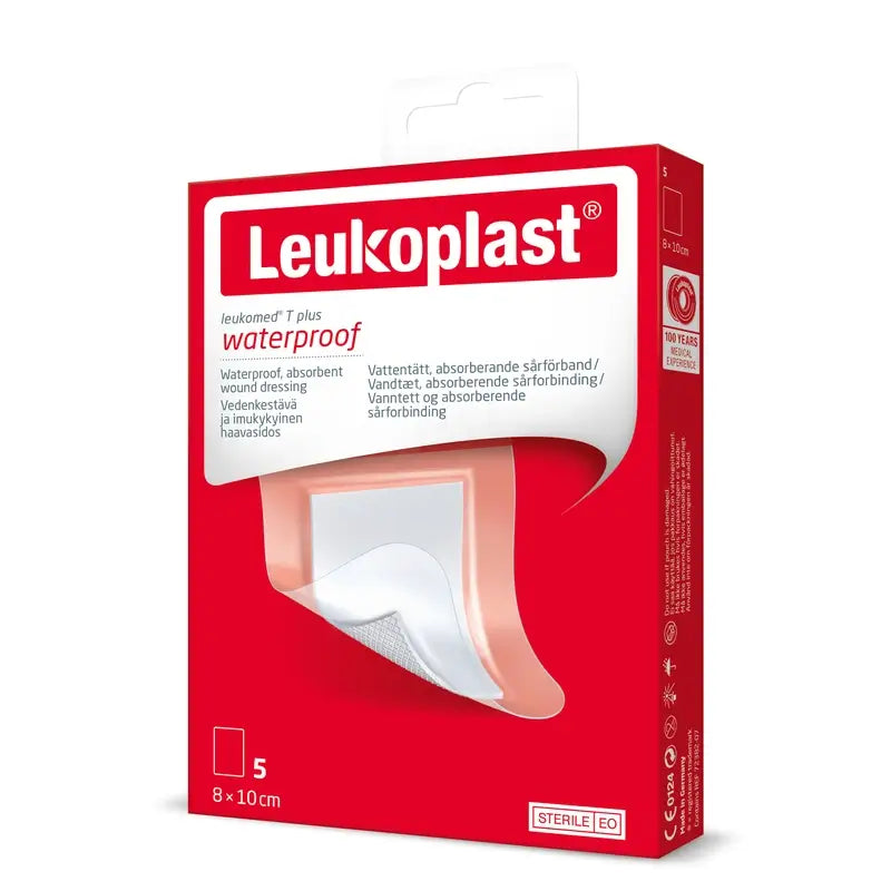Leukoplast Leukomed T Plus, 8 cm x 10 cm, 5 Stück.