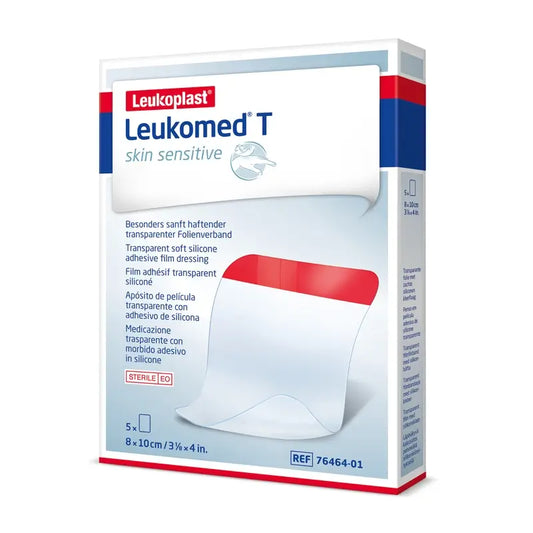 Leukoplast Leukomed T Haut empfindlich, 8 Cm X 10 Cm, 5 Stk.