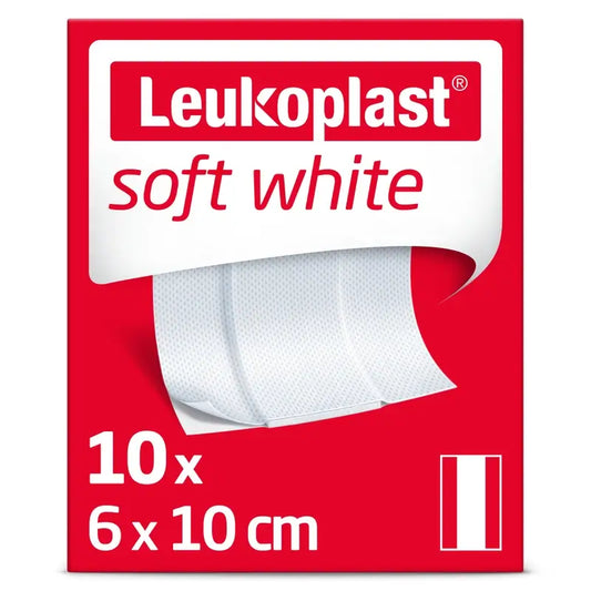 Leukoplast Soft Weiß, 6 Cm X 10 Cm, 10 Stk.
