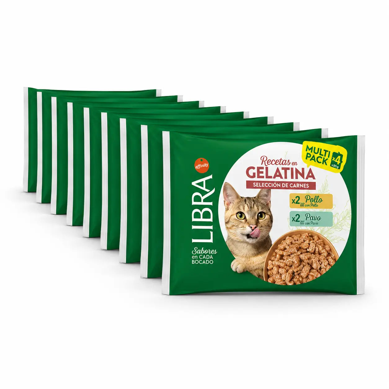 Libra Nassfutter für Katzen, mit Huhn und Pute, Flowpack, 15 x 340 g