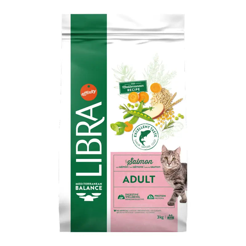 Libra Katzenfutter mit Lachs, Premium, 3 kg