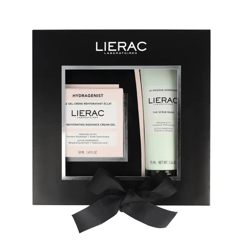 Lierac Hydragenist Hydragenist Aufhellende rehydrierende Gel-Creme + Peeling-Maske Box, 125 ml