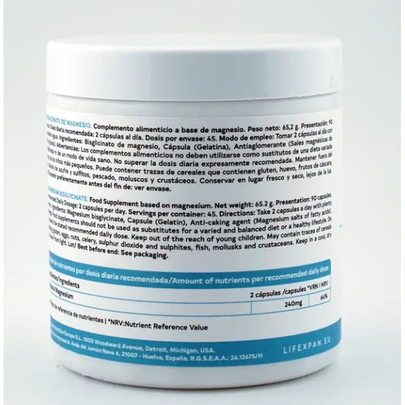 Lifexpan Magnesium Bisglycinat , 90 Kapseln