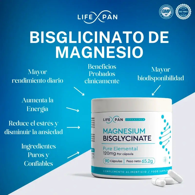 Lifexpan Magnesium Bisglycinat , 90 Kapseln