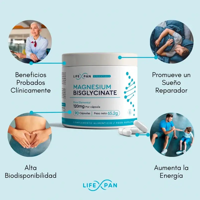 Lifexpan Magnesium Bisglycinat , 90 Kapseln