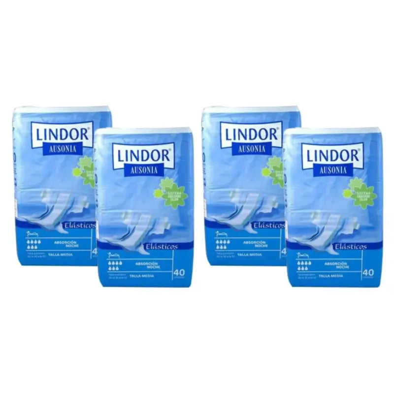 Lindor Elastische Nachtwindeln, Größe M, 2er-Pack à 80 Stück