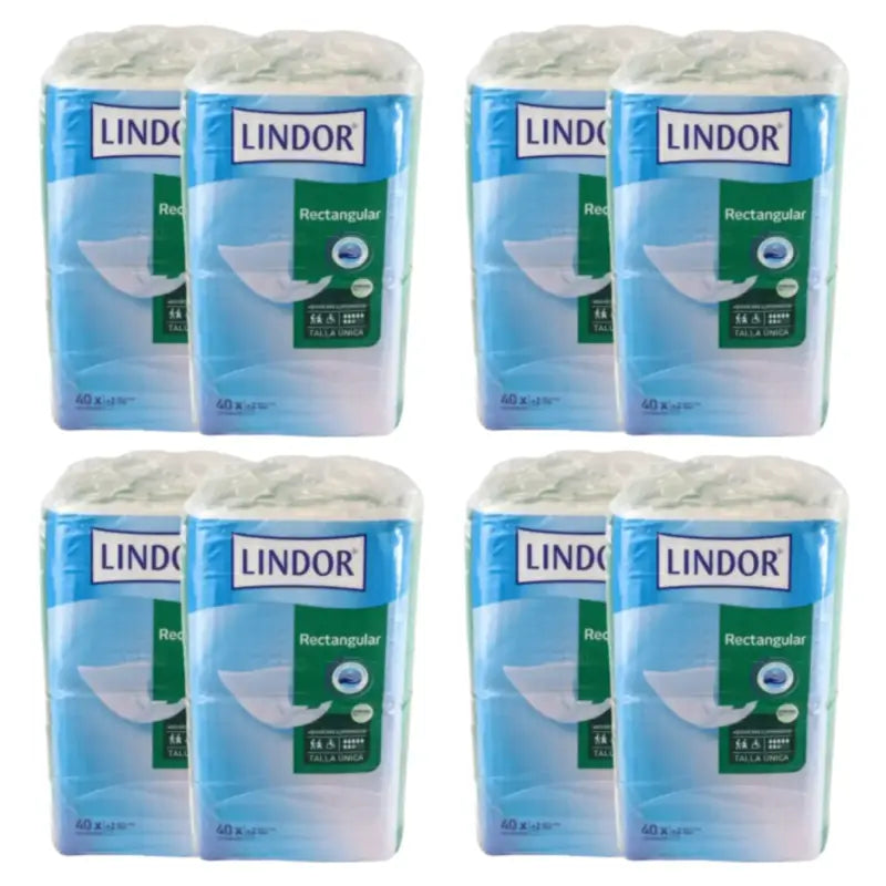 Lindor Windeln, rechteckig, Super-Nacht, Packung mit 4 x 80 Stück