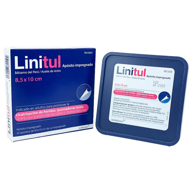 Linitul 8,5X10 cm Imprägnierter Verbandkasten, 20 Stück.