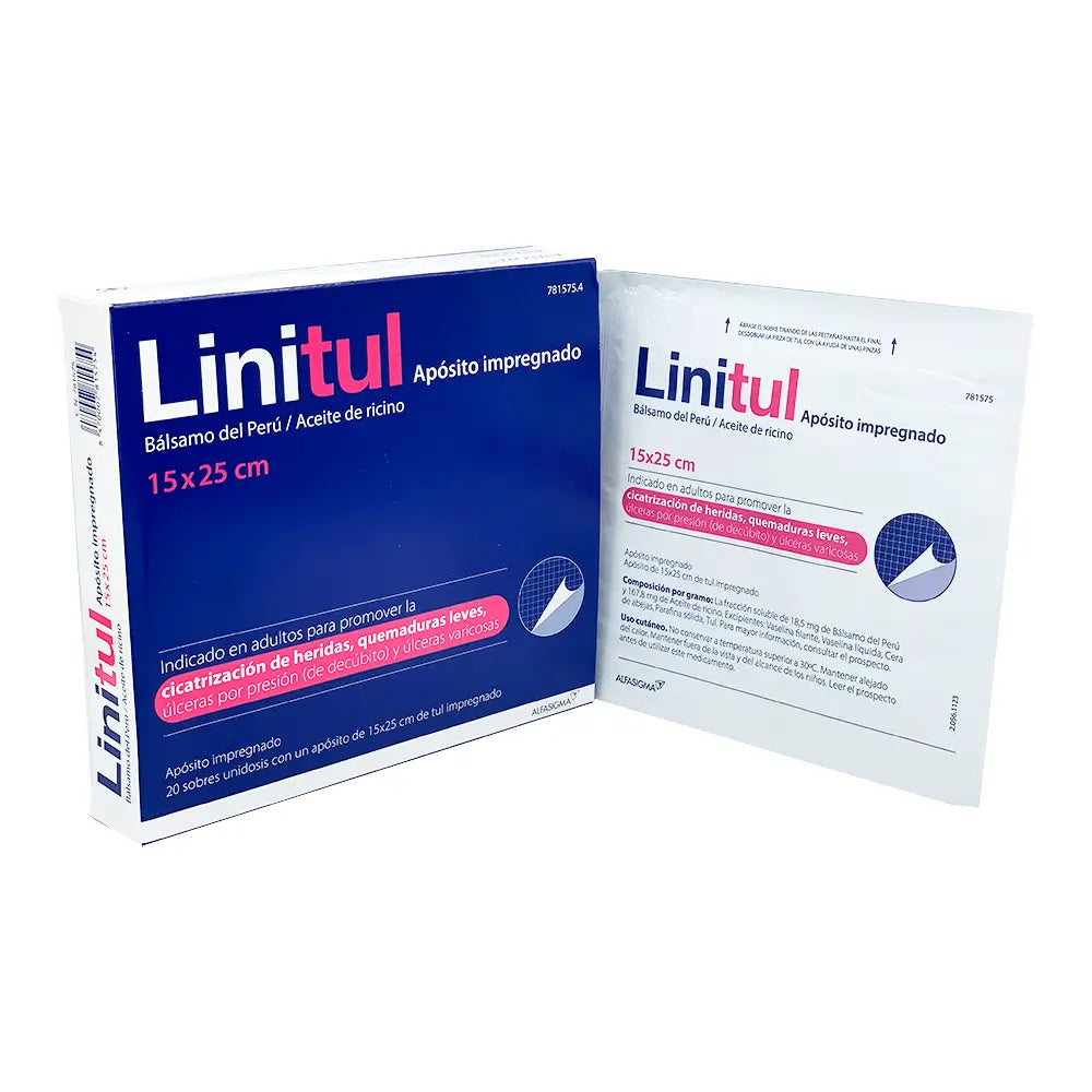 Linitul 15 x 25 cm Imprägnierte Wundauflage 20 Säckchen