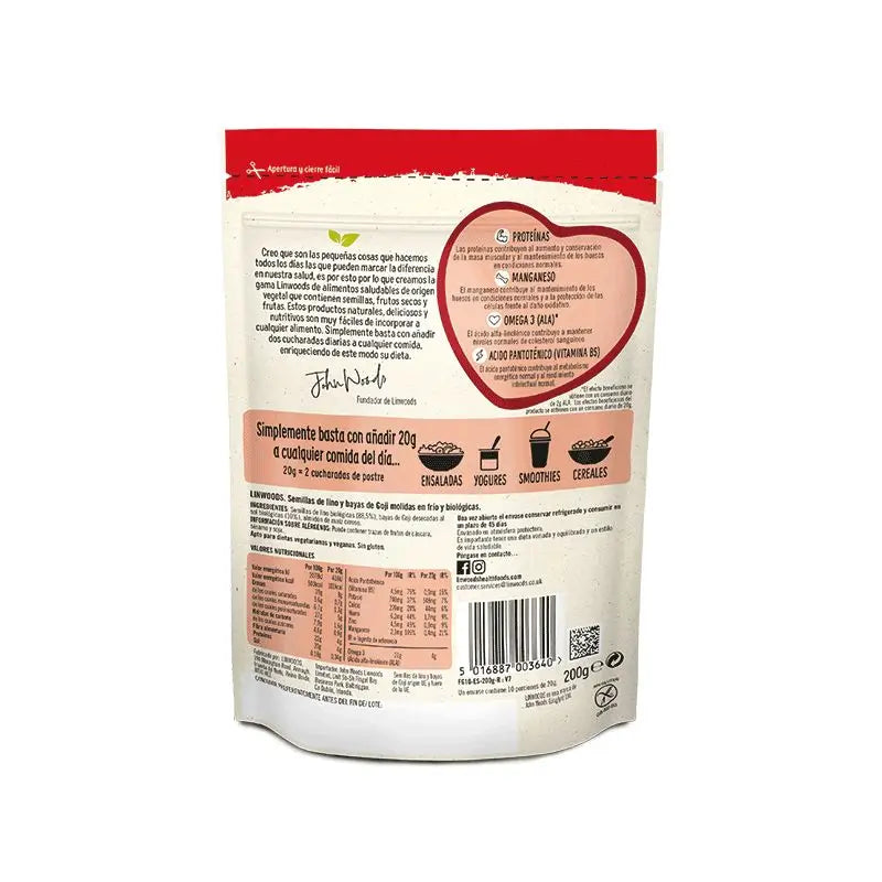 Linwoods Kalt gemahlene Leinsamen & Goji-Samen 200Gr.