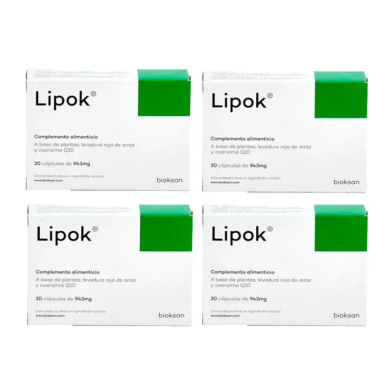 Lipok Nahrungsergänzungsmittel, Packung 4 x 30 Kapseln