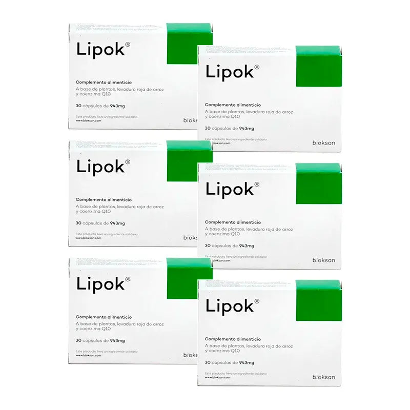 Lipok Nahrungsergänzungsmittel, Packung 6 x 30 Kapseln