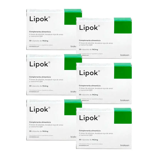 Lipok Nahrungsergänzungsmittel, Packung 6 x 30 Kapseln