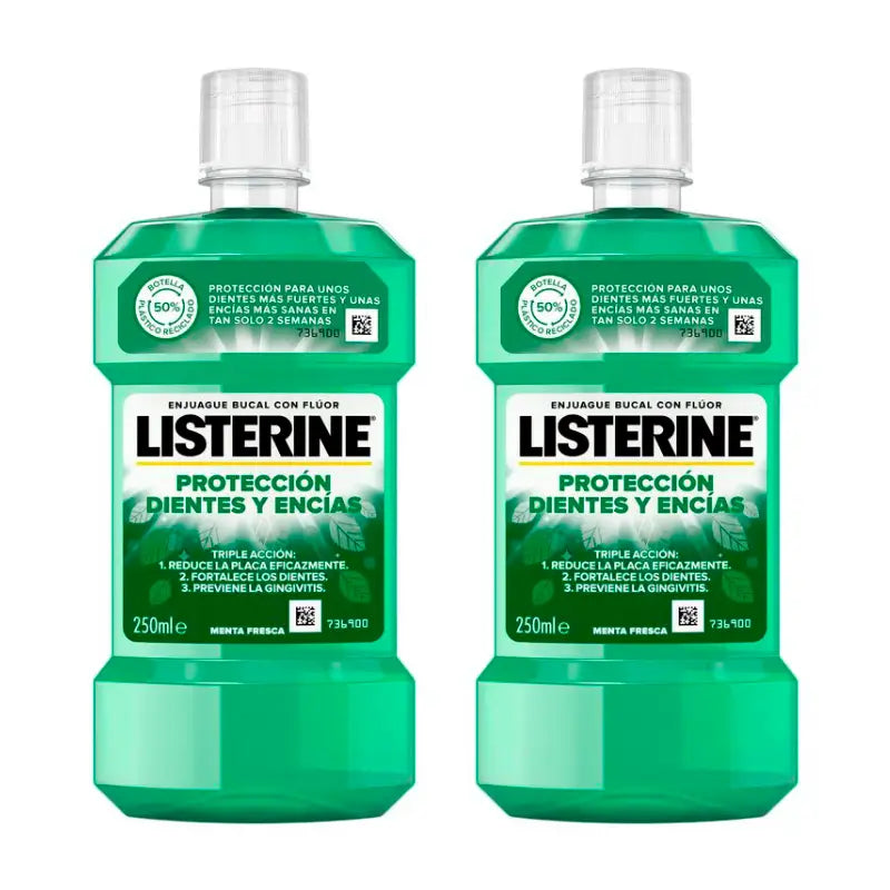 Listerine Duplo - Zähne & Zahnfleisch Mundspülung, 2 x 250 ml