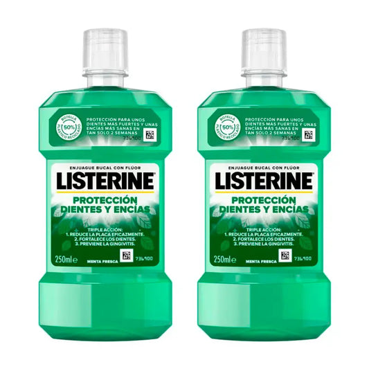 Listerine Duplo - Zähne & Zahnfleisch Mundspülung, 2 x 250 ml