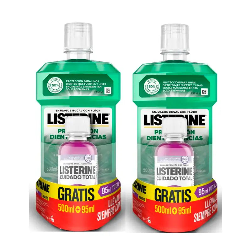 Listerine Duplo Zähne & Zahnfleisch, 2 x 500Ml + Ct 95Ml