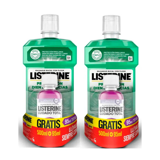Listerine Duplo Zähne & Zahnfleisch, 2 x 500Ml + Ct 95Ml