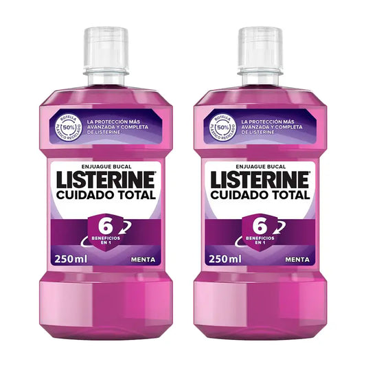 Listerine Duplo Total Care Mundspülung, Minzgeschmack, 2 x 250 ml