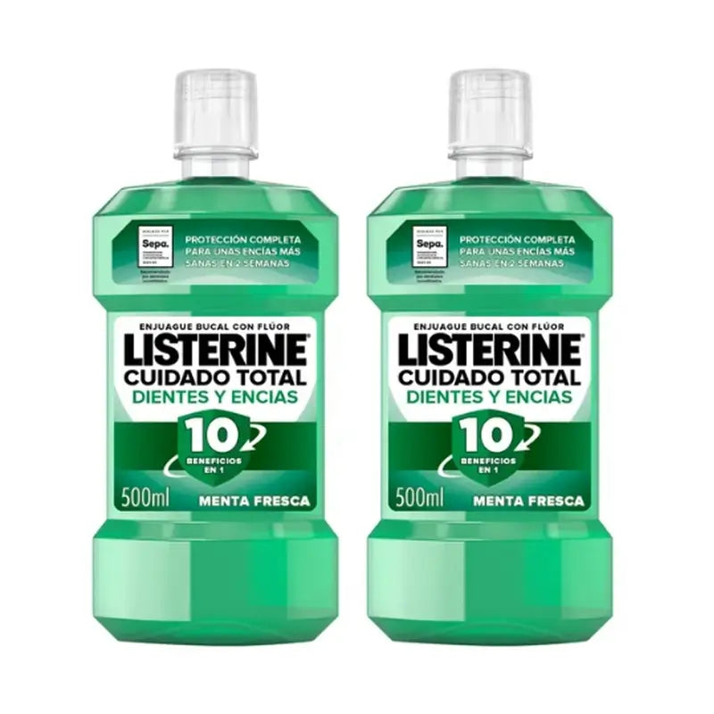 Listerine Duplo - Zähne & Zahnfleisch Mundspülung, 2 x 500 Ml