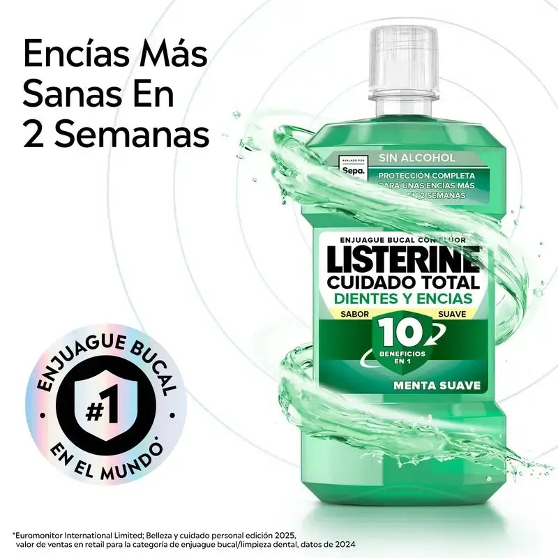 Listerine Duplo - Zähne & Zahnfleisch Mundspülung, 2 x 500 Ml