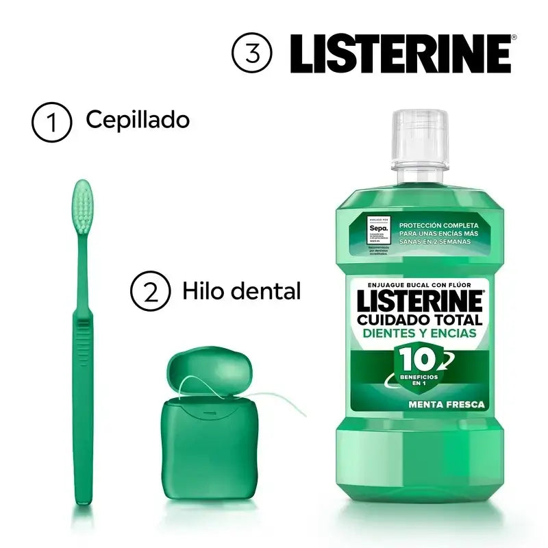 Listerine Duplo - Zähne & Zahnfleisch Mundspülung, 2 x 500 Ml