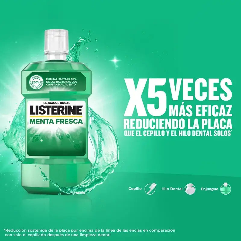 Listerine Duplo Frische Minze Mundspülung, 2 x 500 ml