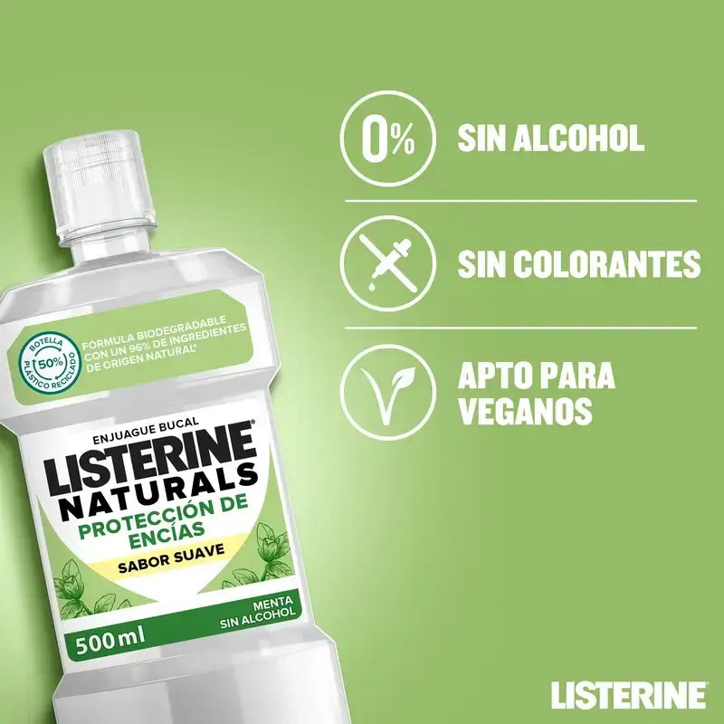 Listerine Duplo Naturals Zahnfleisch-Mundwasser, 2 x 500 ml