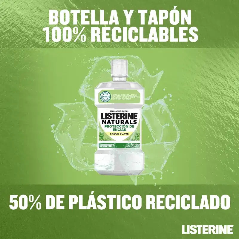 Listerine Duplo Naturals Zahnfleisch-Mundwasser, 2 x 500 ml