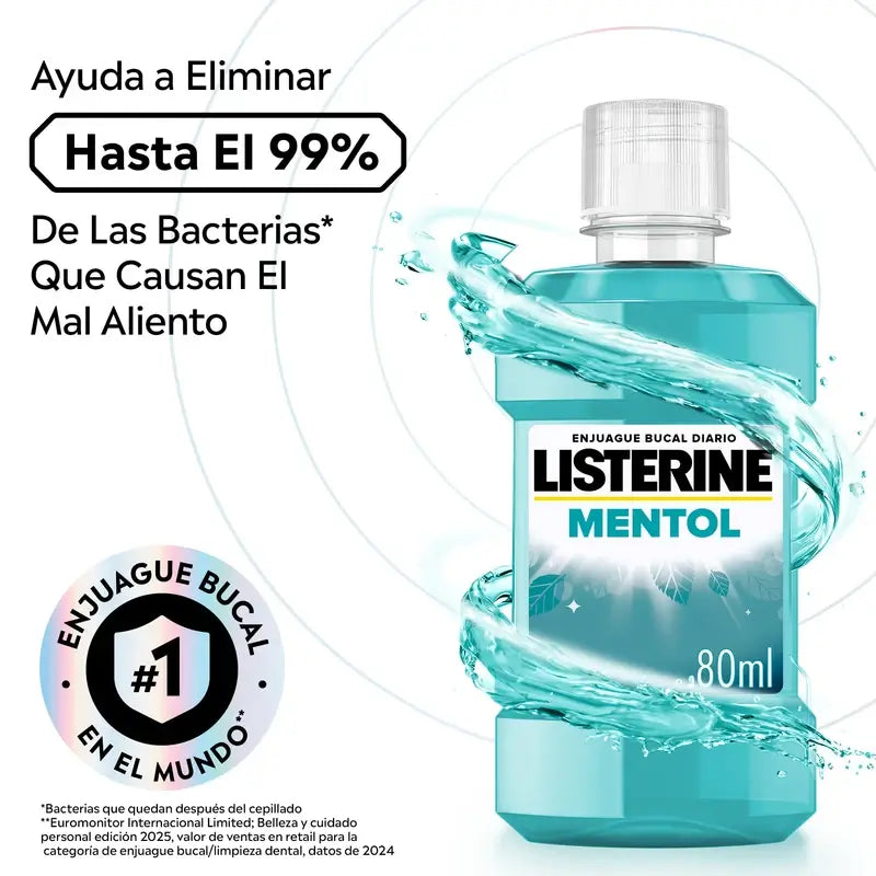 Listerine Menthol Mundspülung, 80 ml