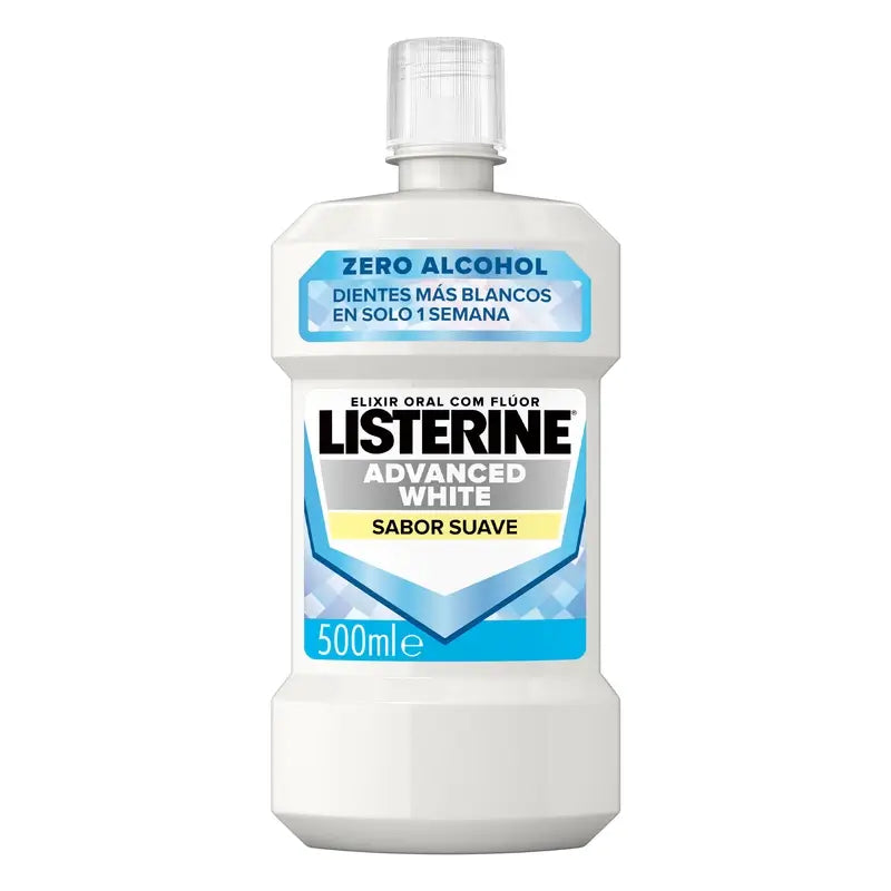Listerine Mundspülung, Advanced Whitening, alkoholfrei, Milde Minze, 500 ml