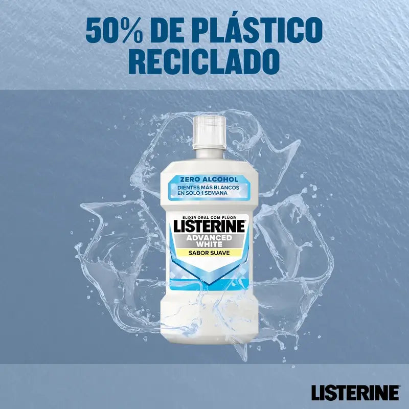 Listerine Mundspülung, Advanced Whitening, alkoholfrei, Milde Minze, 500 ml