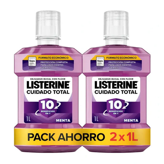 Listerine Total Care Mundspülung Minzgeschmack, 2X1L Pack