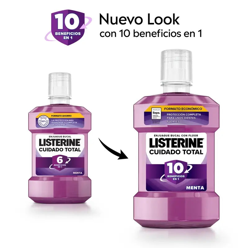 Listerine Total Care Mundspülung Minzgeschmack, 2X1L Pack
