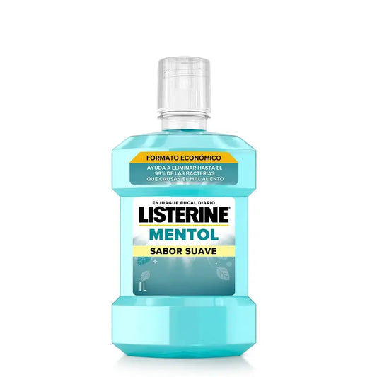 Listerine, Menthol-Mundspülung, 1000 ml, milder Geschmack