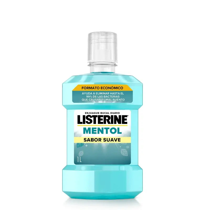 Listerine, Menthol-Mundspülung, 1000 ml, milder Geschmack
