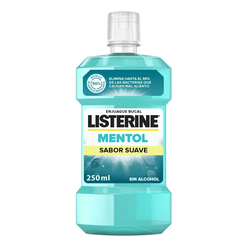 Listerine, Menthol-Mundspülung, 250 ml, milder Geschmack