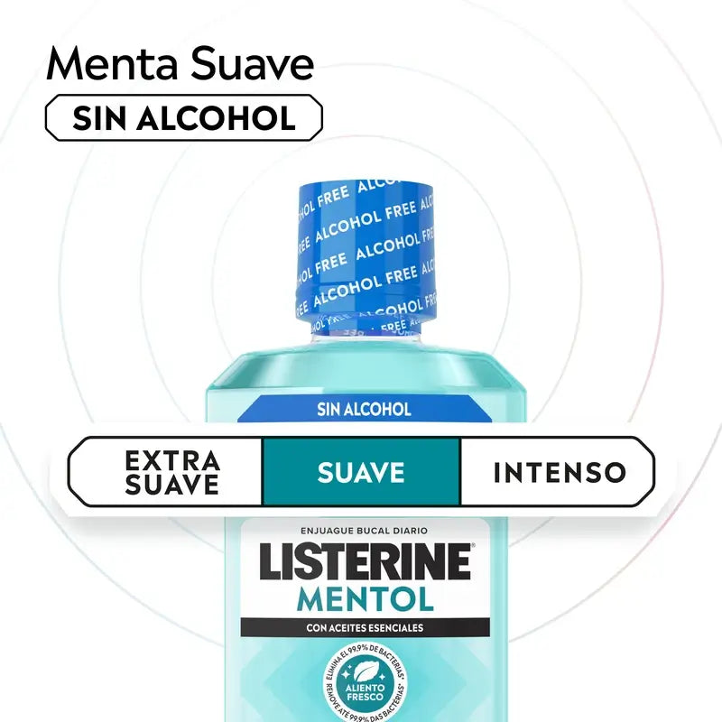 Listerine, Menthol-Mundspülung, 250 ml, milder Geschmack