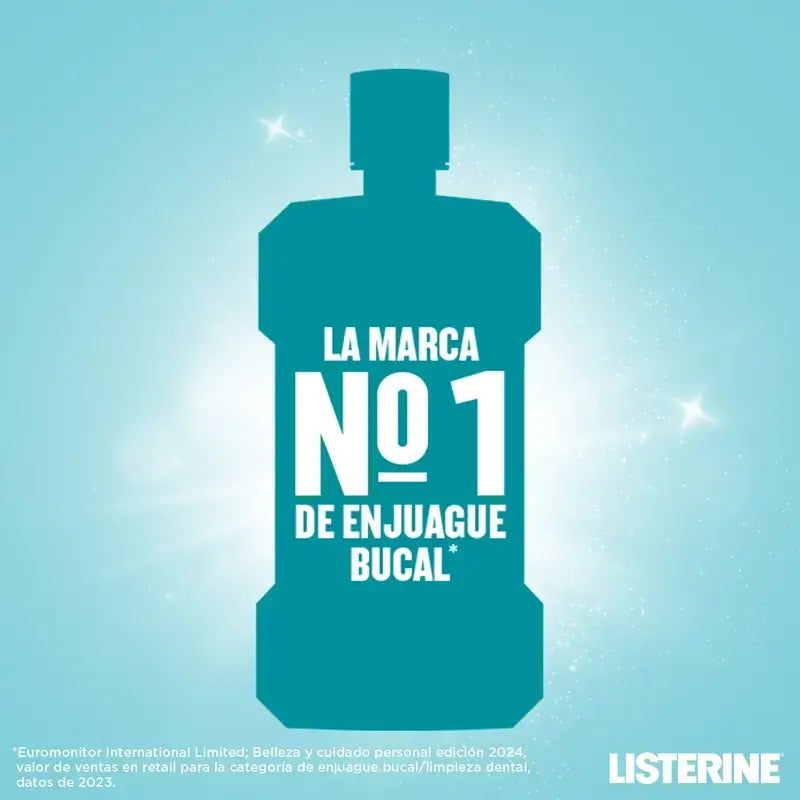 Listerine Mundspülung Menthol Mildes Aroma Alkoholfreies Mundwasser Packung 500 ml + 250 ml