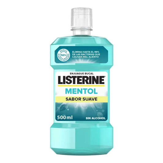 Listerine Mundspülung, Mentholgeschmack, alkoholfrei, für den täglichen Gebrauch, 500ml
