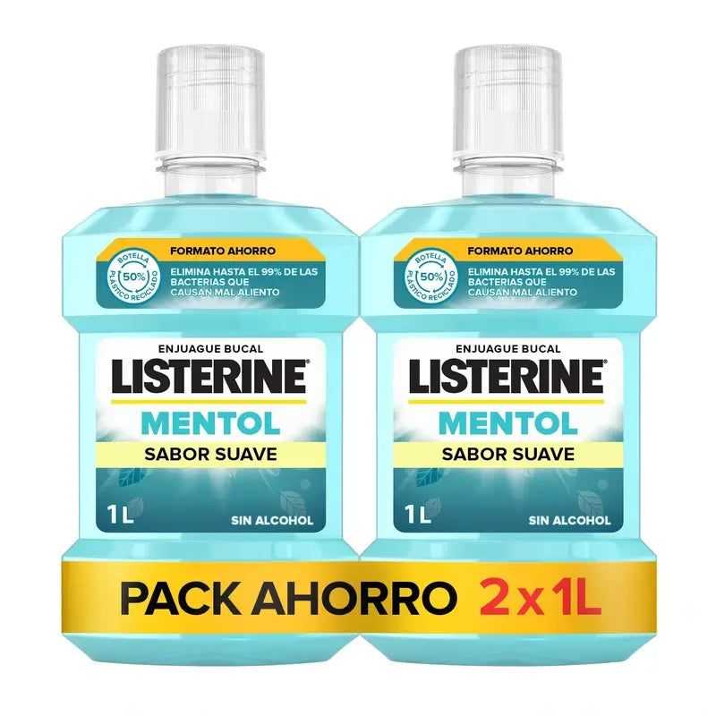 Listerine Mildes alkoholfreies Mundwasser, 2 x 1L