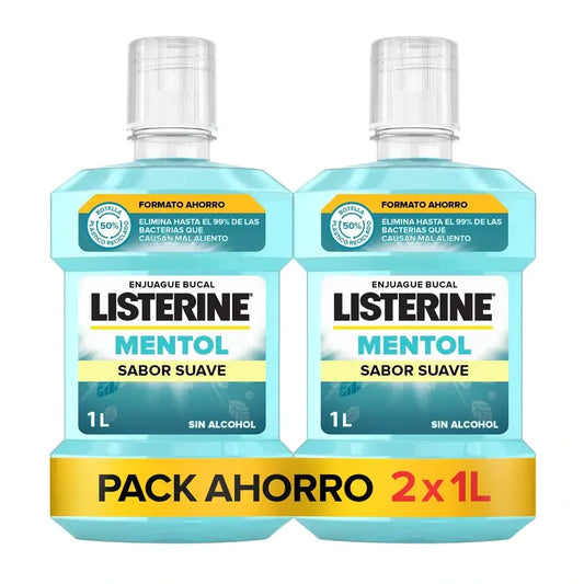 Listerine Mildes alkoholfreies Mundwasser, 2 x 1L
