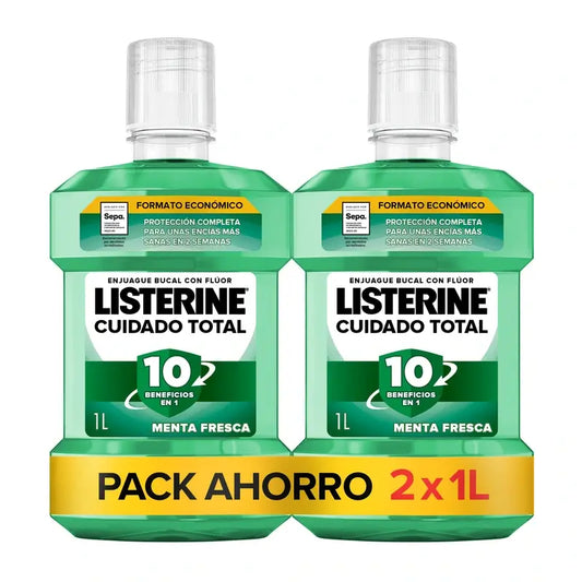 Listerine Zahn & Zahnfleisch Schutz Mundwasser, frische Minze, 2X1L Pack